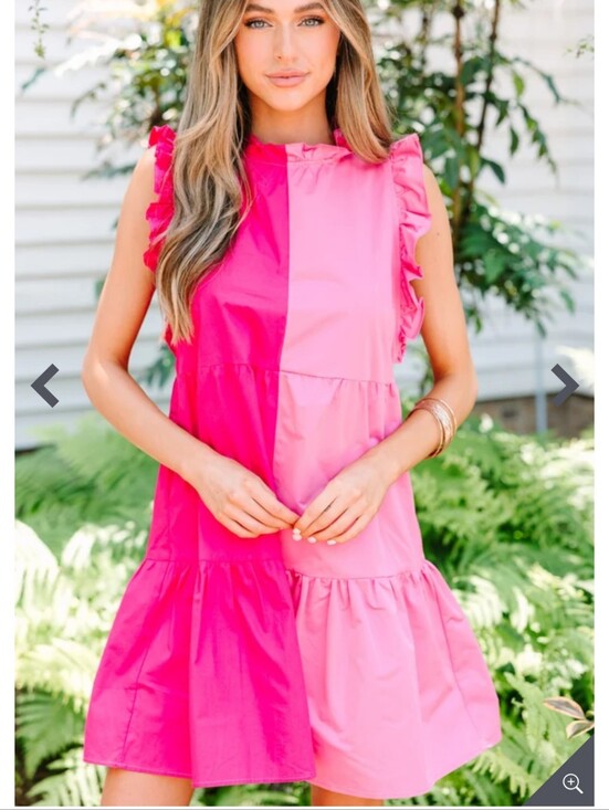 THML Dresses & Skirts - THML Think.It Through Magenta Pink Colorblock Dress